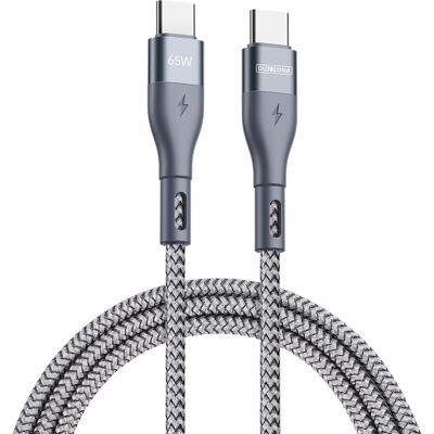 DUZZONA 60W Kábel USB Typ-C - USB Typ-C 1m šedý DUZZONA 60W Kábel USB Typ-C - USB Typ-C 1m šedý