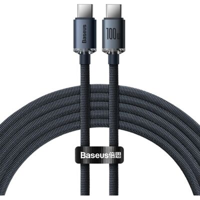 BASEUS CRYSTAL SHINE Kábel USB-C / USB-C 100W čierny BASEUS CRYSTAL SHINE Kábel USB-C / USB-C 100W čierny