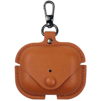 PROTEMIO LEATHER POCKET Puzdro pre slúchadlá AirPods Pro 3 svetlohnedé PROTEMIO LEATHER POCKET Puzdro pre slúchadlá AirPods Pro 3 svetlohnedé