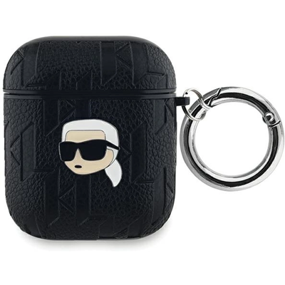 KARL LAGERFELD MONOGRAM Obal na slúchadlá pre Apple AirPods 1 / 2 čierny KARL LAGERFELD MONOGRAM Obal na slúchadlá pre Apple AirPods 1 / 2 čierny