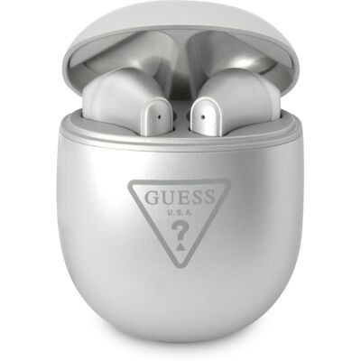 GUESS TWS TRIANGLE Bezdrôtové slúchadlá strieborné GUESS TWS TRIANGLE Bezdrôtové slúchadlá strieborné