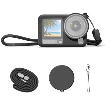 PULUZ Silikónový obal pre akčnú kameru DJI Osmo Action 6 čierny PULUZ Silikónový obal pre akčnú kameru DJI Osmo Action 6 čierny