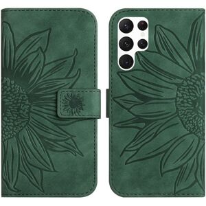 PROTEMIO ART SUNFLOWER Peňaženkové puzdro s remienkom Samsung Galaxy S23 Ultra 5G zelené PROTEMIO ART SUNFLOWER Peňaženkové puzdro s remienkom Samsung Galaxy S23 Ultra 5G zelené