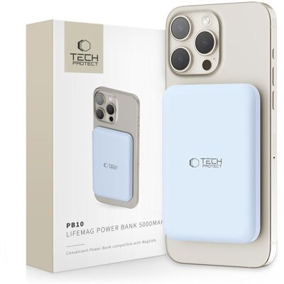 TECH-PROTECT PB10 15W Externá + bezdrôtová nabíjačka 5000 mAh modrá TECH-PROTECT PB10 15W Externá + bezdrôtová nabíjačka 5000 mAh modrá