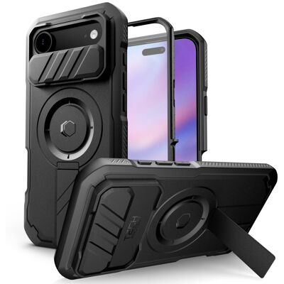 TECH-PROTECT KEVLAR MAGSAFE Odolný kryt Apple iPhone Air čierny TECH-PROTECT KEVLAR MAGSAFE Odolný kryt Apple iPhone Air čierny