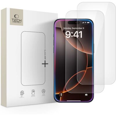 TECH-PROTECT GLASS FIT+ 2-PACK Ochranné sklo Apple iPhone 17 / iPhone 17 Pro CLEAR TECH-PROTECT GLASS FIT+ 2-PACK Ochranné sklo Apple iPhone 17 / iPhone 17 Pro CLEAR