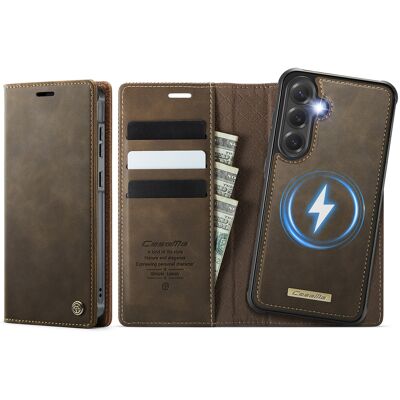 CASEME C49 Peňaženkové puzdro a zadný kryt 2v1 Samsung Galaxy S25 FE hnedý CASEME C49 Peňaženkové puzdro a zadný kryt 2v1 Samsung Galaxy S25 FE hnedý