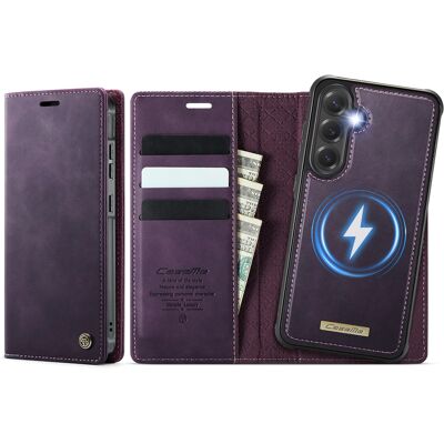 CASEME C49 Peňaženkové puzdro a zadný kryt 2v1 Samsung Galaxy S25 FE fialový CASEME C49 Peňaženkové puzdro a zadný kryt 2v1 Samsung Galaxy S25 FE fialový