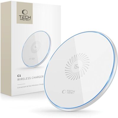 TECH-PROTECT QI 15W-C1 Bezdrôtová nabíjačka 15W biela TECH-PROTECT QI 15W-C1 Bezdrôtová nabíjačka 15W biela
