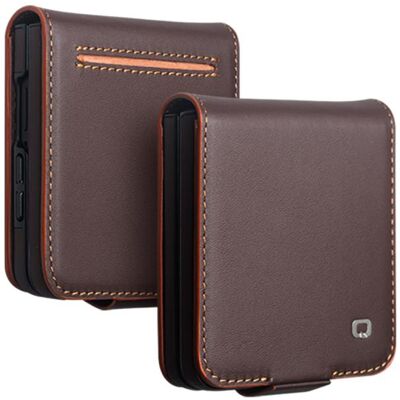 QIALINO CLASSIC Kožené puzdro pre Samsung Galaxy Z Flip8 hnedé QIALINO CLASSIC Kožené puzdro pre Samsung Galaxy Z Flip8 hnedé