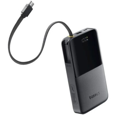BASEUS ENERFILL FC51 BIPOW 2 Pro 22.5W Powerbanka s káblom 10 000 mAh čierna BASEUS ENERFILL FC51 BIPOW 2 Pro 22.5W Powerbanka s káblom 10 000 mAh čierna