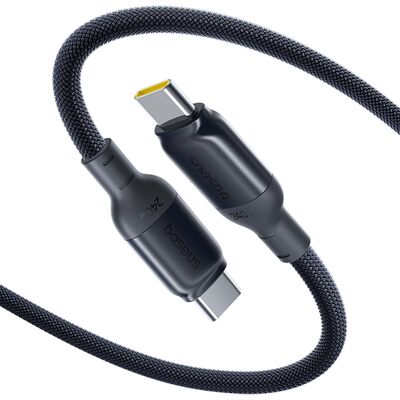 BASEUS BASES PICOGO Odolný dátový a rýchlonabíjací kábel USB-C / USB-C 240W 1 meter čierny BASEUS BASES PICOGO Odolný dátový a rýchlonabíjací kábel USB-C / USB-C 240W 1 meter čierny
