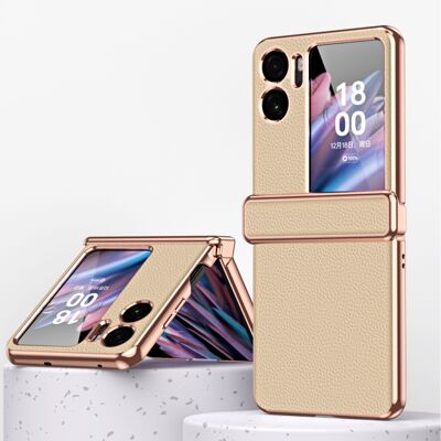 PROTEMIO LEATHER Ochranné puzdro pre OPPO Find N2 Flip zlaté PROTEMIO LEATHER Ochranné puzdro pre OPPO Find N2 Flip zlaté
