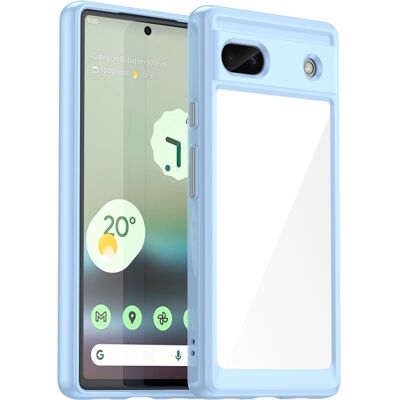 PROTEMIO CRYSTAL Ochranný kryt pre Google Pixel 6a modrý PROTEMIO CRYSTAL Ochranný kryt pre Google Pixel 6a modrý