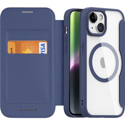 DUX X PRO Zaklápacie puzdro s MagSafe pre Apple iPhone 15 Plus modré DUX X PRO Zaklápacie puzdro s MagSafe pre Apple iPhone 15 Plus modré