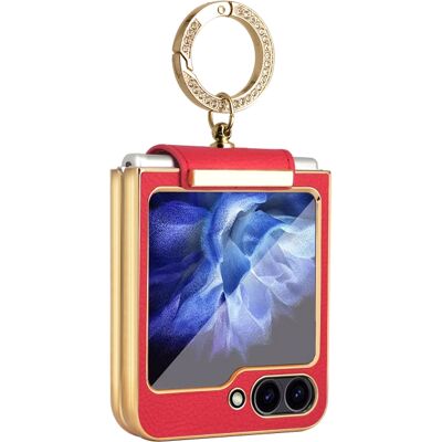 TECH-PROTECT LEATHER Kryt s držiakom pre Samsung Galaxy Z Flip7 FE 5G / Flip6 5G červený TECH-PROTECT LEATHER Kryt s držiakom pre Samsung Galaxy Z Flip7 FE 5G / Flip6 5G červený