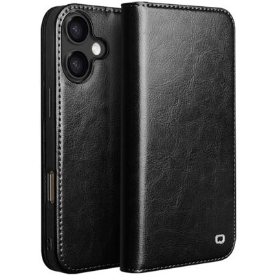QIALINO Kožený obal pre Apple iPhone 17 čierny QIALINO Kožený obal pre Apple iPhone 17 čierny