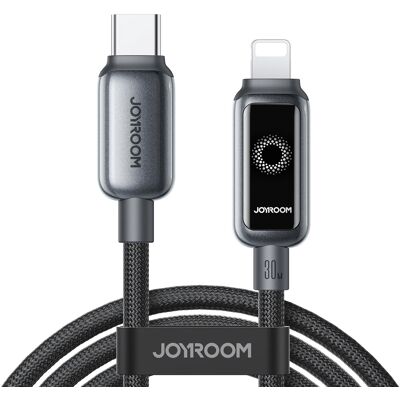 JOYROOM S-A55 StarFlight 30W Kábel USB-C / Lightning 1.2m čierny JOYROOM S-A55 StarFlight 30W Kábel USB-C / Lightning 1.2m čierny
