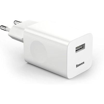 BASEUS CCALL-BX02 Sieťová nabíjačka 24W USB-A biela BASEUS CCALL-BX02 Sieťová nabíjačka 24W USB-A biela