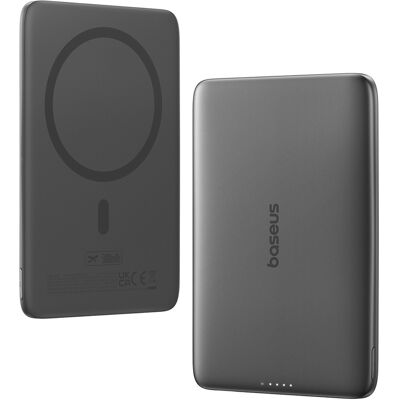 BASEUS PicoGo AM41 Ultratenká powerbanka s MagSafe 5 000 mAh 20W čierna BASEUS PicoGo AM41 Ultratenká powerbanka s MagSafe 5 000 mAh 20W čierna