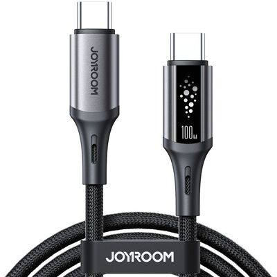 JOYROOM S-A60 StarTalk 100W Kábel USB-C / USB-C 1.2m čierny JOYROOM S-A60 StarTalk 100W Kábel USB-C / USB-C 1.2m čierny
