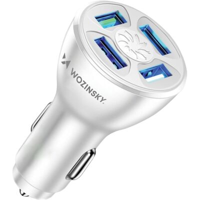 WOZINSKY WCCAW 50W Nabíjačka do auta 4x USB biela WOZINSKY WCCAW 50W Nabíjačka do auta 4x USB biela