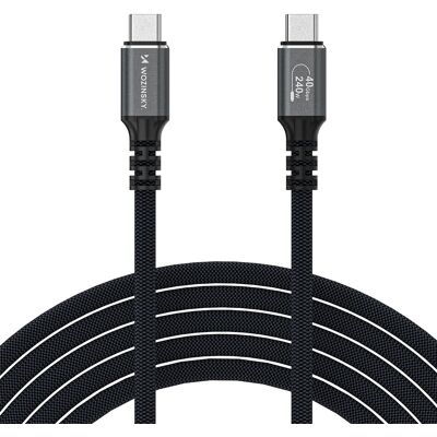 WOZINSKY WPS-UY41S USB-C Thunderbolt 4 Nabíjací kábel 240W / 1m / 4K čierny WOZINSKY WPS-UY41S USB-C Thunderbolt 4 Nabíjací kábel 240W / 1m / 4K čierny