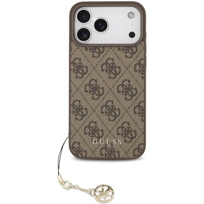 GUESS 4G CHARME Kryt s príveskom Apple iPhone 17 Pro Max BROWN GUESS 4G CHARME Kryt s príveskom Apple iPhone 17 Pro Max BROWN