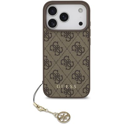 GUESS 4G CHARM Kryt s príveskom Apple iPhone 17 Pro BROWN GUESS 4G CHARM Kryt s príveskom Apple iPhone 17 Pro BROWN