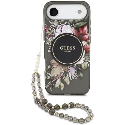 GUESS IML FLOWER STRAP Ochranný kryt Apple iPhone Air BLACK GUESS IML FLOWER STRAP Ochranný kryt Apple iPhone Air BLACK