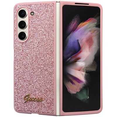 GUESS GLITTER FLAKES Obal Samsung Galaxy Z Fold5 5G ružový GUESS GLITTER FLAKES Obal Samsung Galaxy Z Fold5 5G ružový