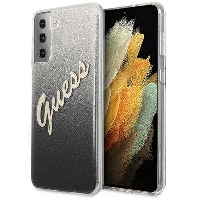 GUESS GLITTER Ochranný kryt Samsung Galaxy S21 Plus 5G čierny GUESS GLITTER Ochranný kryt Samsung Galaxy S21 Plus 5G čierny