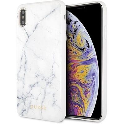 GUESS MARBLE (GUHCI65HYMABK) kryt Apple iPhone XS Max biely GUESS MARBLE (GUHCI65HYMABK) kryt Apple iPhone XS Max biely