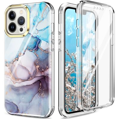 PROTEMIO DUAL ART Odolný kryt pre Apple iPhone 13 Pro LIGHT BLUE MARBLE PROTEMIO DUAL ART Odolný kryt pre Apple iPhone 13 Pro LIGHT BLUE MARBLE