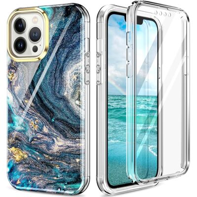 PROTEMIO DUAL ART Odolný kryt pre Apple iPhone 13 Pro Max DARK BLUE MARBLE PROTEMIO DUAL ART Odolný kryt pre Apple iPhone 13 Pro Max DARK BLUE MARBLE