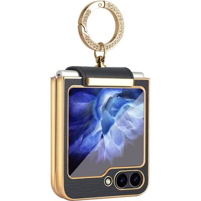 TECH-PROTECT LEATHER Kryt s držiakom pre Samsung Galaxy Z Flip7 FE 5G / Flip6 5G čierny TECH-PROTECT LEATHER Kryt s držiakom pre Samsung Galaxy Z Flip7 FE 5G / Flip6 5G čierny