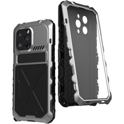 R-JUST SOLID Extra odolný kryt Apple iPhone 14 Plus strieborný R-JUST SOLID Extra odolný kryt Apple iPhone 14 Plus strieborný