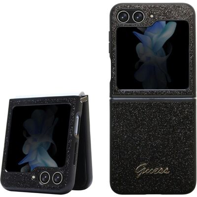 GUESS GLITTER FLAKES Obal Samsung Galaxy Z Flip5 5G čierny GUESS GLITTER FLAKES Obal Samsung Galaxy Z Flip5 5G čierny