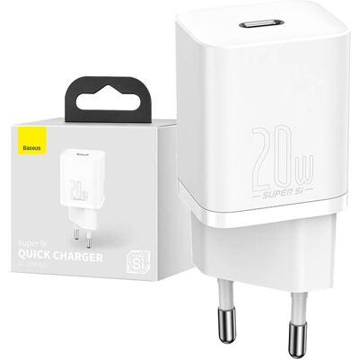 BASEUS CCSUP-B02 20W Sieťová nabíjačka USB Typ-C biela BASEUS CCSUP-B02 20W Sieťová nabíjačka USB Typ-C biela