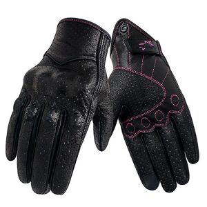 DeliaWinterfel Motocyklové rukavice Dámske motorové guanty Cyklistická rukavica Ženská motokros Čierna B M