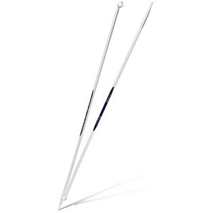 Prym Ergonomické jednobodové pletací jehlice z plastu, délka 8 mm, 35 cm, vícebarevné, 1 pár, alabastrová bílá Prym Ergonomické jednobodové pletací jehlice z plastu, délka 8 mm, 35 cm, vícebarevné, 1 pár, alabastrová bílá
