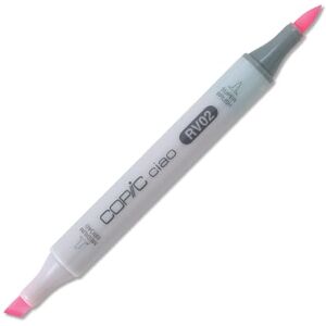 Copic Ciao Marker Typ RV 02, Sugared Almond Pink, univerzální popisovač layoutu, se středně širokým a jedním štětcovým hrotem Copic Ciao Marker Typ RV 02, Sugared Almond Pink, univerzální popisovač layoutu, se středně širokým a jedním štětcovým hrotem
