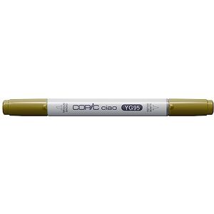 Copic Ciao Marker Typ YG 95, olivová barva, univerzální zvýrazňovač rozvržení, se středně širokou a štětcovou špičkou Copic Ciao Marker Typ YG 95, olivová barva, univerzální zvýrazňovač rozvržení, se středně širokou a štětcovou špičkou