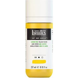Liquitex 1923890 Professional akrylová barva Soft Body – umělecká barva v krémově krycí konzistenci, vysoká pigmentace, stálobarevná & odolná proti stárnutí, láhev 237 ml – bez kadmia, žlutá střední Liquitex 1923890 Professional akrylová barva Soft Body – umělecká barva v krémově krycí konzistenci, vysoká pigmentace, stálobarevná & odolná proti stárnutí, láhev 237 ml – bez kadmia, žlutá střední
