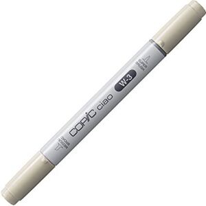 Copic Ciao Marker Typ W 3, teple gray č. 3, univerzální popisovač rozvržení, se středně širokou a štětcovou špičkou Copic Ciao Marker Typ W 3, teple gray č. 3, univerzální popisovač rozvržení, se středně širokou a štětcovou špičkou