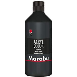 Marabu 12010075073 Akrylová barva černá 500 ml, krémová akrylová barva na vodní bázi, rychleschnoucí, stálá na světle, voděodolná, k nanášení štětcem a houbou na plátno, papír a dřevo Marabu 12010075073 Akrylová barva černá 500 ml, krémová akrylová barva na vodní bázi, rychleschnoucí, stálá na světle, voděodolná, k nanášení štětcem a houbou na plátno, papír a dřevo