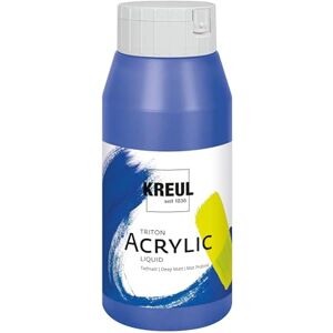 KREUL 17019 Triton Acrylic Liquid Ultramarínová modrá 750 ml, vysoce kvalitní umělecká akrylová barva ve studiové kvalitě s lehce tekoucím charakterem, sytě matná rychleschnoucí KREUL 17019 Triton Acrylic Liquid Ultramarínová modrá 750 ml, vysoce kvalitní umělecká akrylová barva ve studiové kvalitě s lehce tekoucím charakterem, sytě matná rychleschnoucí