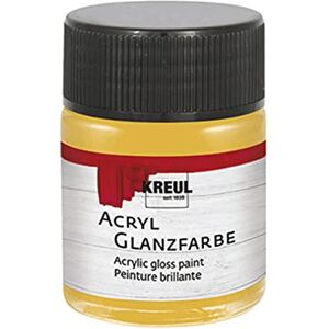 KREUL 79515 – akrylová lesklá barva, 50 ml sklo ve zlaté, lesklé akrylové barvě pro malování a kutilství, na vodní bázi, odolné proti slinám, rychleschnoucí a krycí KREUL 79515 – akrylová lesklá barva, 50 ml sklo ve zlaté, lesklé akrylové barvě pro malování a kutilství, na vodní bázi, odolné proti slinám, rychleschnoucí a krycí