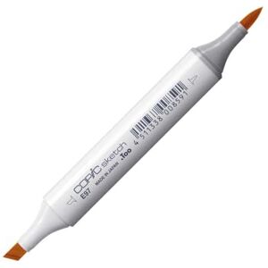 Copic Sketch Marker typ E 97, Deep Orange, profesionální popisovač štětců, se super bush špičkou a středním hrotem Copic Sketch Marker typ E 97, Deep Orange, profesionální popisovač štětců, se super bush špičkou a středním hrotem