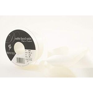 Berisfords 3501 oboustranná saténová stuha, polyester, svatební bílá, 35 mm, 20 Berisfords 3501 oboustranná saténová stuha, polyester, svatební bílá, 35 mm, 20